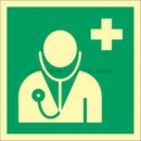 Rettungsschilder: Arzt nach  ISO 7010 (E 009)