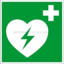 Rettungsschilder: Defibrillator (BGV A8 E 17)