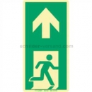 Rettungsschilder: Antirutsch-Fußbodenmarkierung - Vorgegebene Fluchtrichtung nach ISO 7010