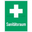 Rettungsschilder: Sanitätsraum / Hinweis auf Erste Hilfe - Kombischild